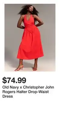 Old Navy Old Navy x Christopher John Rogers Halter Drop-Waist Dress offer