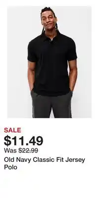 Old Navy Old Navy Classic Fit Jersey Polo offer