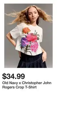Old Navy Old Navy x Christopher John Rogers Crop T-Shirt offer
