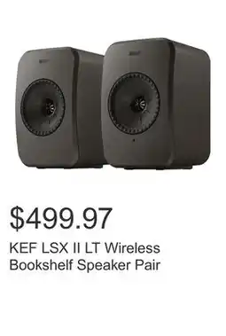 Costco KEF LSX II LT Wireless Bookshelf Speaker Pair offer