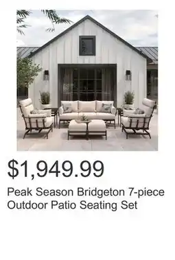 Costco Peak Season Bridgeton 7-piece Outdoor Patio Seating Set offer