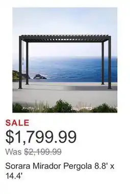 Costco Sorara Mirador Pergola 8.8' x 14.4' offer
