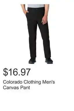 Costco Colorado Clothing Men's Canvas Pant offer