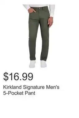 Costco Kirkland Signature Men's 5-Pocket Pant offer