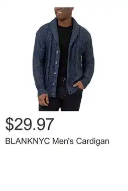 Costco BLANKNYC Men's Cardigan offer