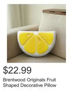 Costco Brentwood Originals Fruit Shaped Decorative Pillow offer