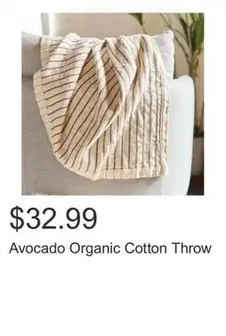 Costco Avocado Organic Cotton Throw offer
