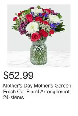Costco Mother's Day Mother's Garden Fresh Cut Floral Arrangement, 24-stems offer