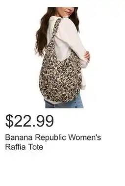 Costco Banana Republic Women's Raffia Tote offer