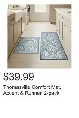 Costco Thomasville Comfort Mat, Accent & Runner, 2-pack offer