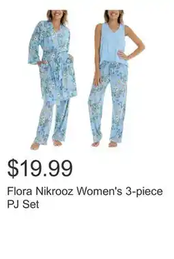 Costco Flora Nikrooz Women's 3-piece PJ Set offer