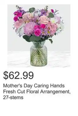 Costco Mother's Day Caring Hands Fresh Cut Floral Arrangement, 27-stems offer