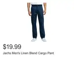 Costco Jachs Men's Linen Blend Cargo Pant offer