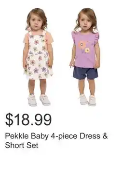 Costco Pekkle Baby 4-piece Dress & Short Set offer
