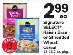 ACME Signature select raisin bran or shredded wheat cereal offer