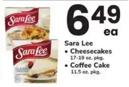 ACME Sara Lee Cheesecakes Coffee Cake offer