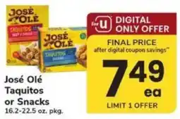 ACME José Olé Taquitos or Snacks offer