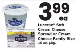 ACME Lucerne soft cream cheese spread or cream cheese family size offer