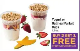 Albertsons Yogurt or Oatmeal Parfait Cups offer