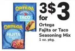 ACME Ortega Fajita or Taco Seasoning Mix offer