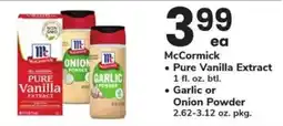 ACME McCormick pure vanilla extract garlic or onion powder offer