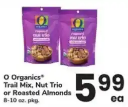 ACME O Organics Trail Mix, Nut Trio or Roasted Almonds offer