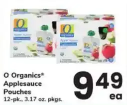 ACME O Organics Applesauce Pouches offer