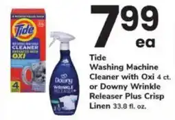 ACME Tide Washing Machine Cleaner with Oxi or Downy wrinkle releaser plus crisp linen offer