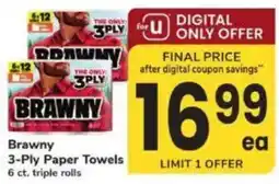 ACME Brawny 3-Ply Paper Towels offer