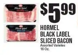 Extra Supermarket Hormel black label sliced bacon offer