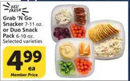 Vons Grab'N Go Snacker 7-11 oz. or Duo Snack Pack 6-10 oz offer