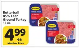 Vons Butterball 85% Lean Ground Turkey offer
