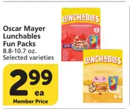 Vons Oscar Mayer Lunchables Fun Packs offer