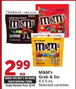 Vons M & M' s Grab & Go offer