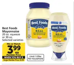 Vons Best Foods Mayonnaise offer