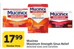 Vons Mucinex Maximum Strength Sinus Relief offer