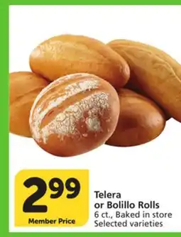 Vons Telera or Bolillo Rolls offer