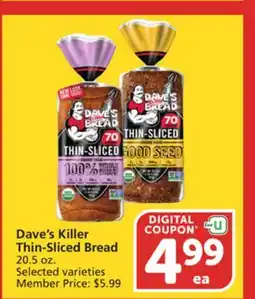 Vons Dave's Killer Thin-Sliced Bread offer