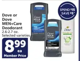 Vons Dove or Dove MEN + Care Deodorant offer