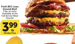 Vons Fresh 80% Lean Ground Beef offer