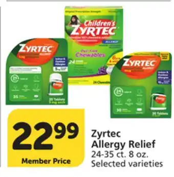Vons Zyrtec Allergy Relief offer