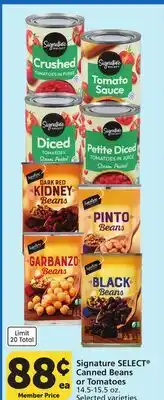 Vons Signature SELECT Canned Beans or Tomatoes offer