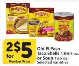 Albertsons Old El Paso Taco Shells 4.6-6.6 oz. or Soup 18.5 oz offer