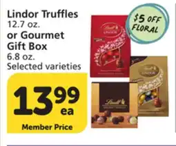 Albertsons Lindor Truffles 12.7 oz. or Gourmet Gift Box 6.8 oz offer