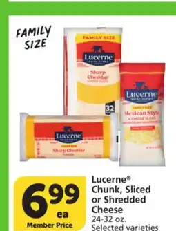 Vons Lucerne Chunk, Sliced or Shredded Cheese offer