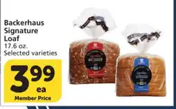 Albertsons Backerhaus Signature Loaf offer