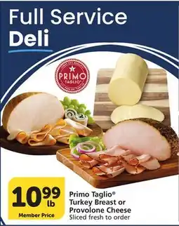 Albertsons Primo Taglio Turkey Breast or Provolone Cheese offer