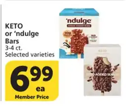 Albertsons KETO or 'ndulge Bars offer