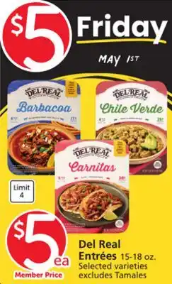 Albertsons Del Real Entrées offer