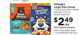 Ralphs Kellogg's Large Size Cereal offer